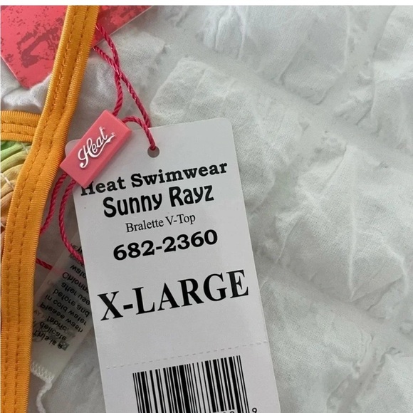 Heat Swimwear Colorful Rainbow Mesh Bikini Top - Picture 3 of 6